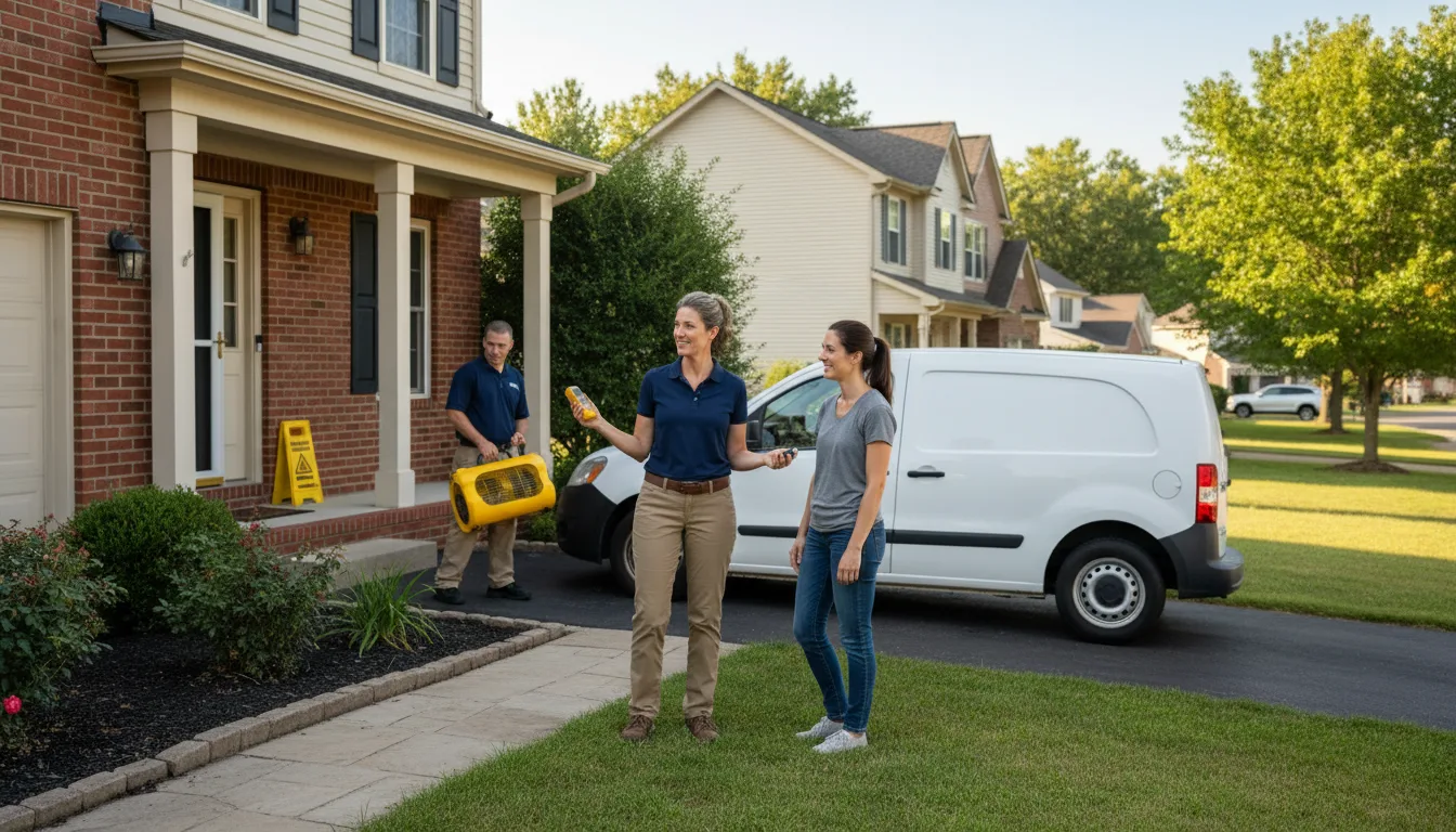 Residential water damage restoration in Elizabethtown, IL